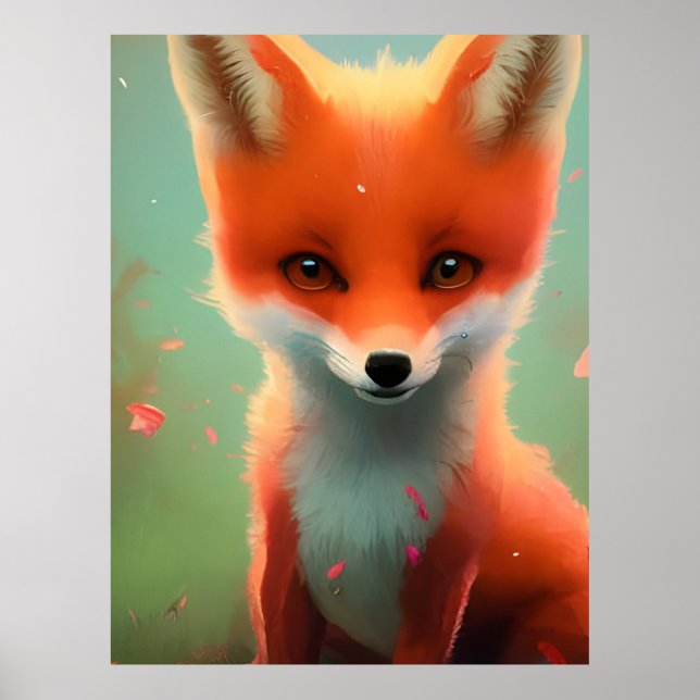 Adorable Red Fox Poster (Front)