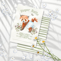 Adorable Red Panda Bear Diaper Raffle