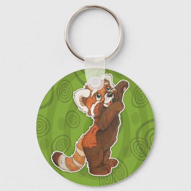 Adorable Red Panda Keychain (Front)