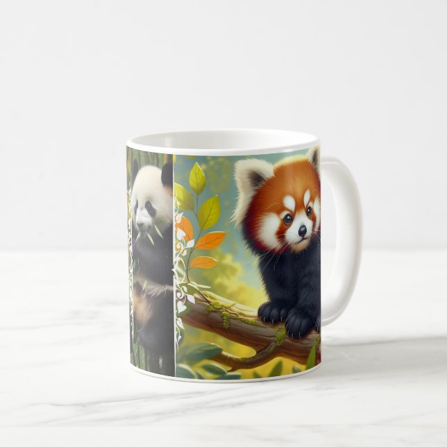 Adorable Red Panda Mug - Panda Roux Animal Photo (Front Right)