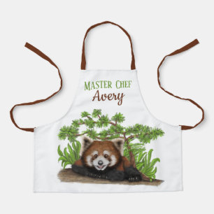Adorable Red Panda Personalised Kids Apron