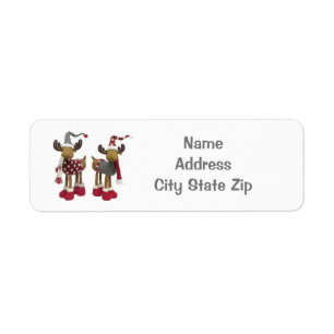 *ADORABLE REINDEER* ADDRESS LABELS