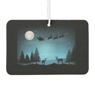 Adorable Reindeer At Night Car Air Freshener