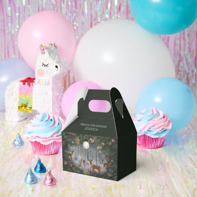 Adorable Reindeer At Night Favour Box (Party)