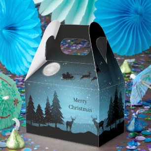 Adorable Reindeer At Night Favour Box