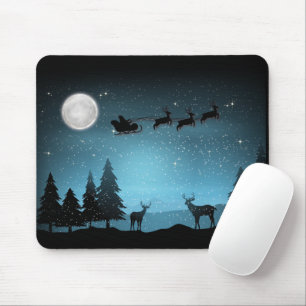 Adorable Reindeer At Night Mouse Mat