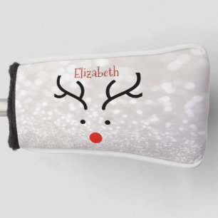 Adorable Reindeer Face,Bokeh  Golf Head Cover