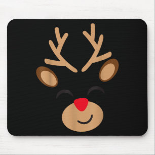 Adorable Reindeer Holiday Graphic - Festive Christ Mouse Mat