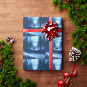 Adorable Reindeer Winter Wonderland Holiday  Wrapping Paper