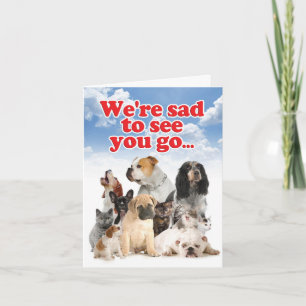 Adorable Retirement Card - Pet Coworkers