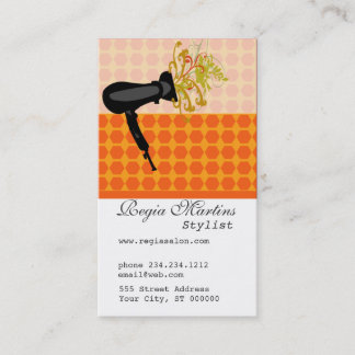 Adorable Retro BeeHive Pattern Beauty Salon Appointment Card
