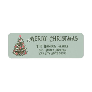 Adorable Retro Merry Christmas Tree