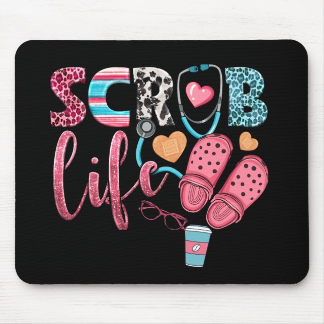 Adorable Retro Scrub Life   Mouse Mat (Front)