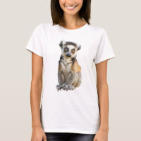 Adorable Ring-Tailed Lemur Illustration