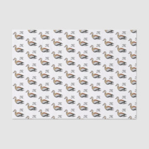 Adorable Ringed Teal Duck Swimming Tissue Paper