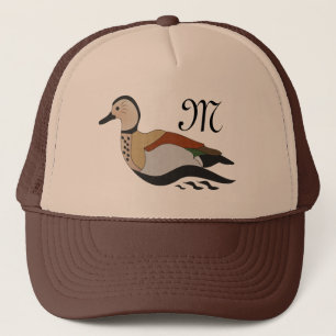 Adorable Ringed Teal Duck Swimming Trucker Hat
