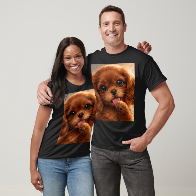 Adorable Ruby Cavalier Spaniel T-Shirt (Unisex)