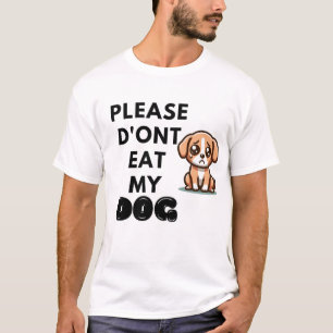 Adorable Sad Dog Art Gift Puppy Dog Cartoon Eyes T-Shirt