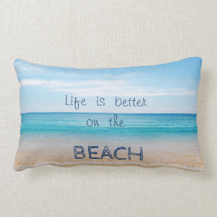 Adorable Sand,Sea,Sky,Beach Lumbar Cushion