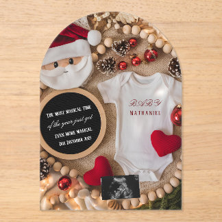 Adorable Santa Christmas Pregnancy Announcement