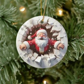 Adorable Santa Claus 3D Christmas Ornament