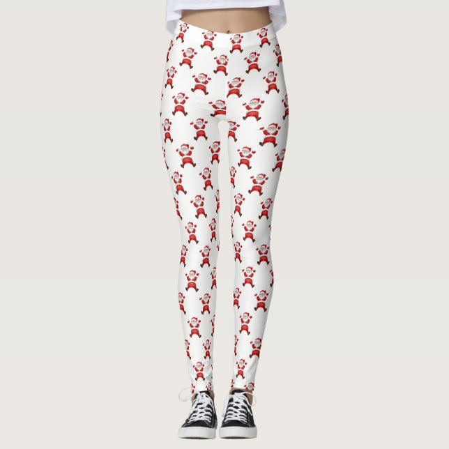 Adorable Santa Claus, Christmas Leggings (Front)