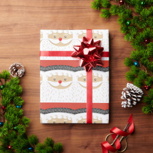 Adorable Santa Claus Holiday Christmas Wrapping Paper
