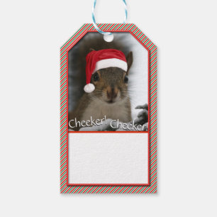 Adorable Santa Squirrel™ Wearing Santa Hat Gift Tags