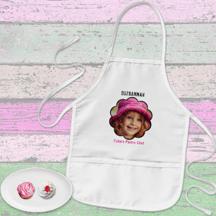 Adorable Scalloped Custom Photo Template Name Kids Apron