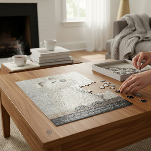 Adorable  scotty Dog Whimsical Art Jigsaw Puzzle