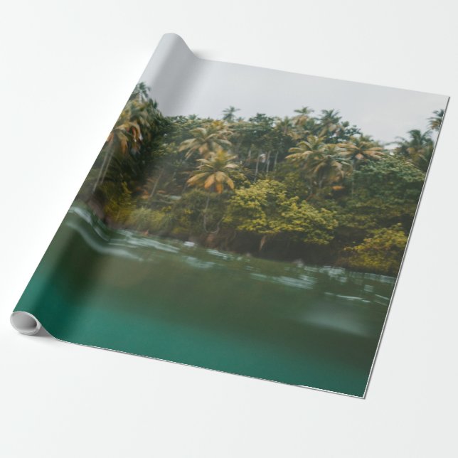Adorable Sea Animals Wrapping Paper (Unrolled)