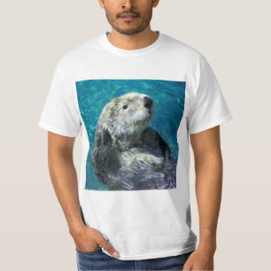 Adorable Sea Otter Cute Blue Water T-Shirt