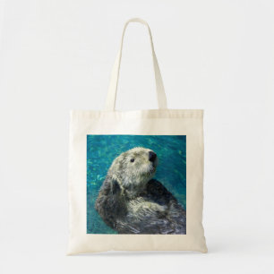 Adorable Sea Otter Cute Blue Water Tote Bag