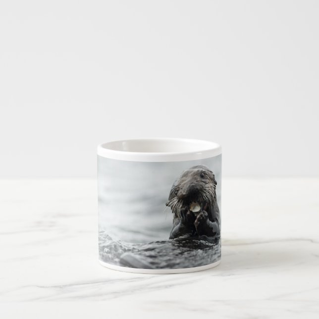 Adorable Sea Otter Espresso Cup (Front)