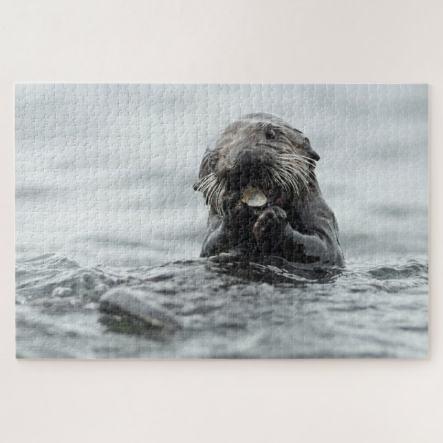 Adorable Sea Otter Jigsaw Puzzle (Horizontal)