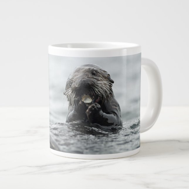 Adorable Sea Otter Large Coffee Mug (Front Right)