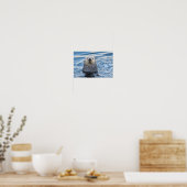 Adorable Sea Otter Peeks Poster (Kitchen)