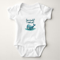 Adorable "Sea-rriously? A Whale Pun?" Ocean Design