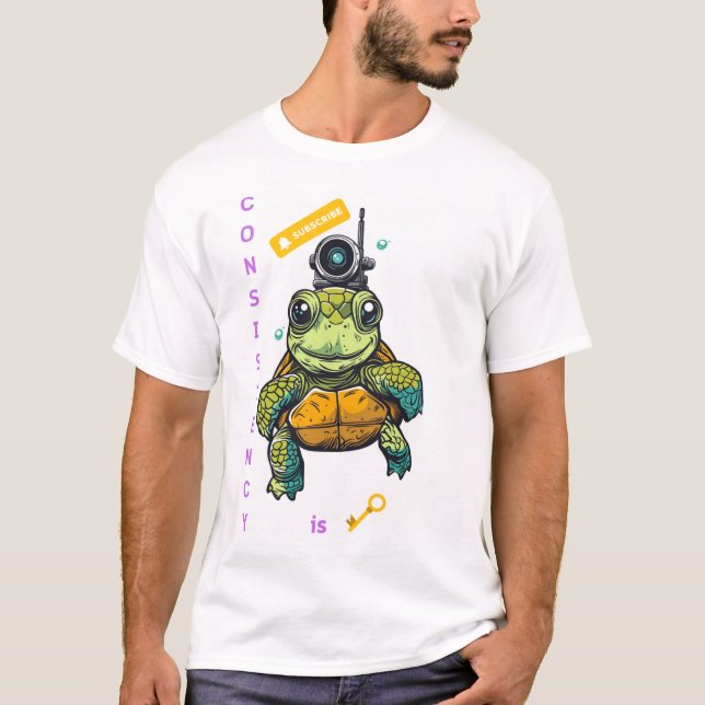 Adorable Sea Turtle T-Shirt for Content Creators (Front)