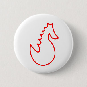 Adorable Searhorse 6 Cm Round Badge
