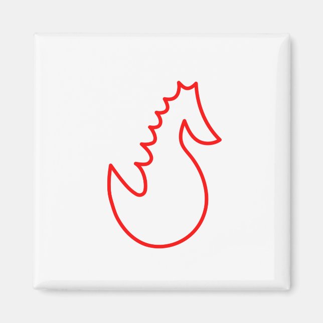 Adorable Searhorse Magnet (Front)