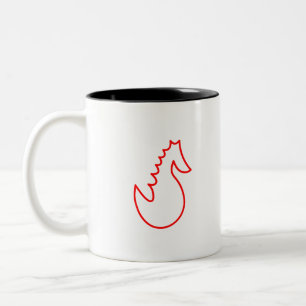 Adorable Searhorse Two-Tone Coffee Mug