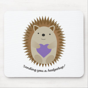 Adorable Sending You A Hedgehug Hedgehog Mouse Mat