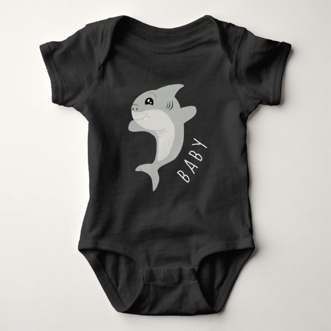 Adorable Shark Baby Bodysuit (Front)