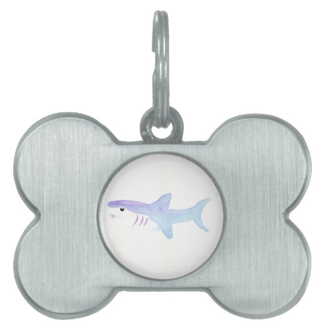 Adorable Shark Pet Name Tag (Front)