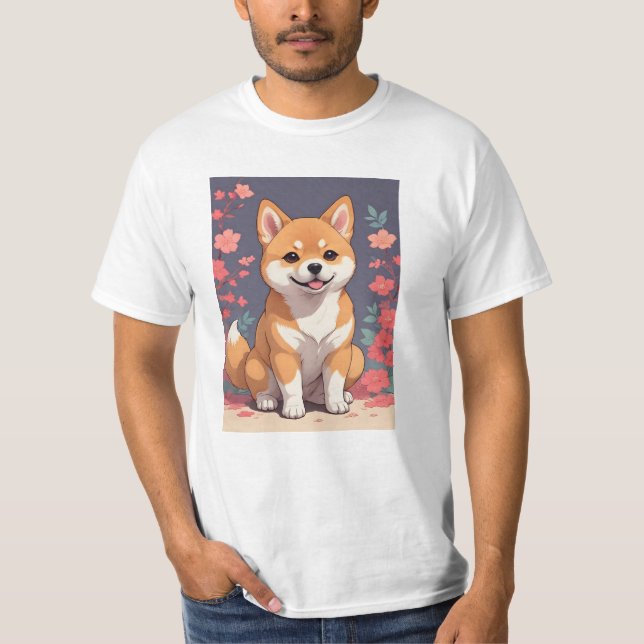 Adorable Shiba Inu T-Shirt - Perfect for Dog Lover (Front)