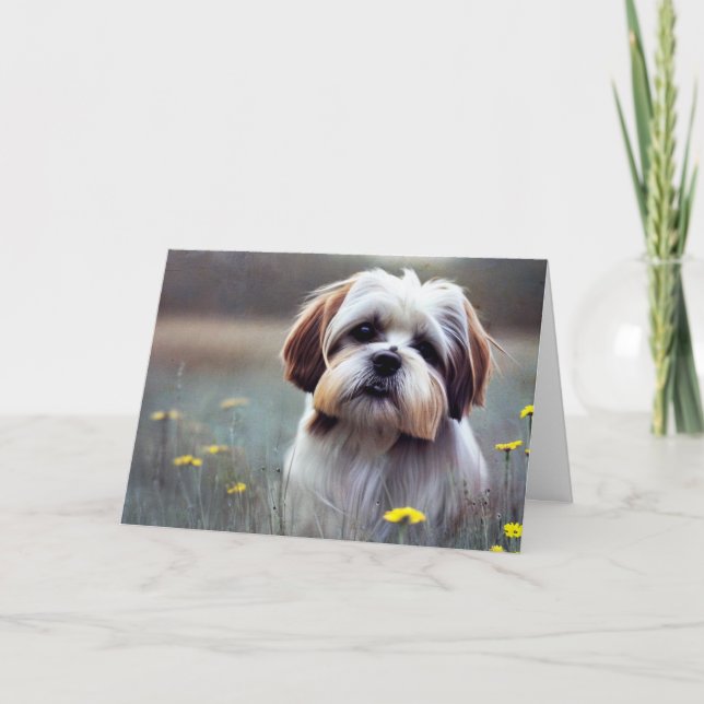 Adorable Shih Tzu Birthday Card (Front)