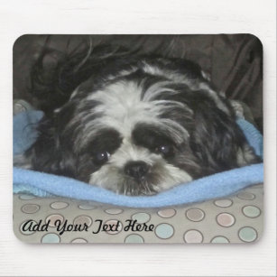 Adorable Shih Tzu Puppy Mouse Pad to Personalise