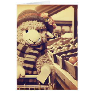 Adorable Shopping Sheep All Occassions