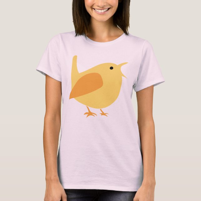 Adorable Singing Bird Tie-Dye T-Shirt (Front)